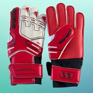 Red and White Goalkeeper Gloves NWOT